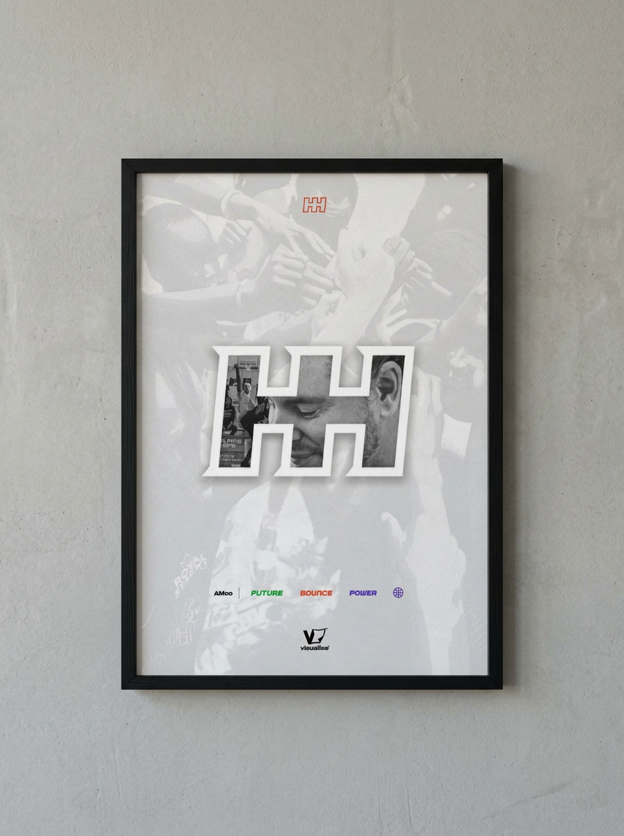 Helping Hoops white edition framed poster