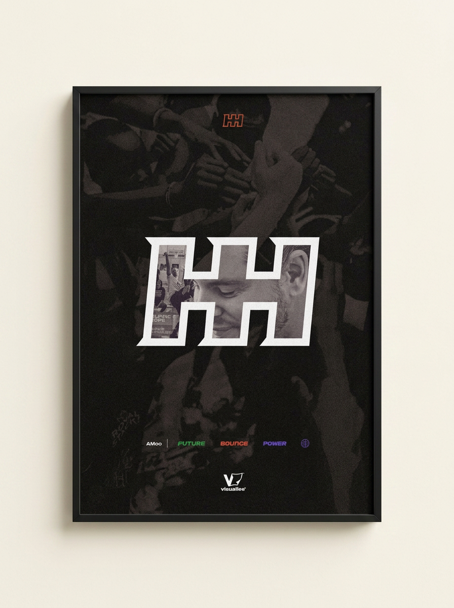 Helping Hoops black edition framed poster